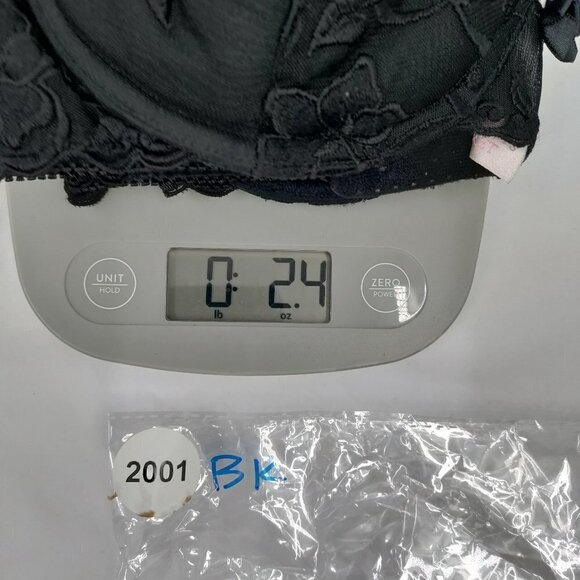 Victoria's Secret Floral Embroided Lace Underwire Bra Size 34C Women Black - Picture 7 of 7